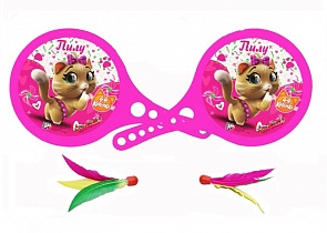 Набор батен – Пилу: 2 ракетки и воланчик, лицензия 44 котенка (БТЛ 01 ПИЛУ)